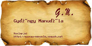 Gyöngy Manuéla névjegykártya